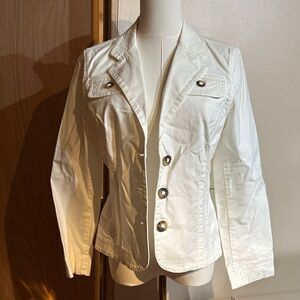 Tommy Hilfiger Women's Cream Blazer Jacket